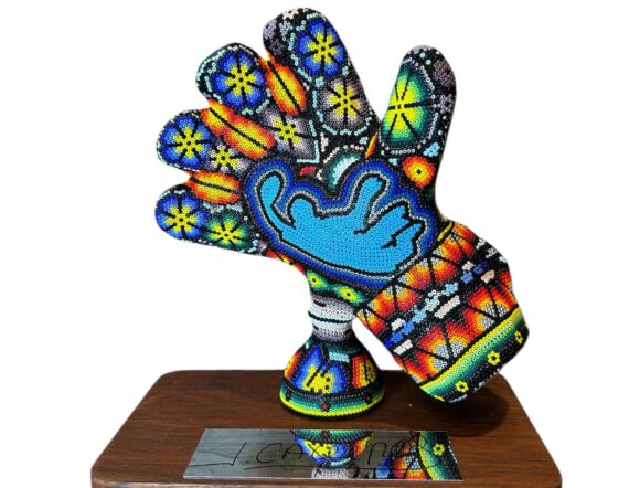 GUANTE Arte Huichol Wixarika Jorge Campos (JSA)