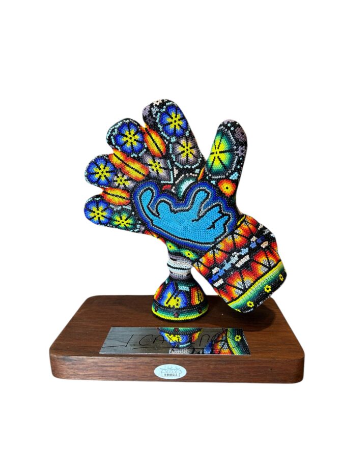 GUANTE Arte Huichol Wixarika Jorge Campos (JSA)