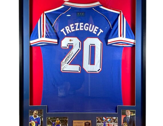 CUADRO CON JERSEY Trezeguet Francia Azul (Beckett)