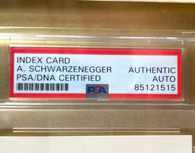 CUADRO CON CARTA Arnold Schwarzenegger (PSA) - Image 3