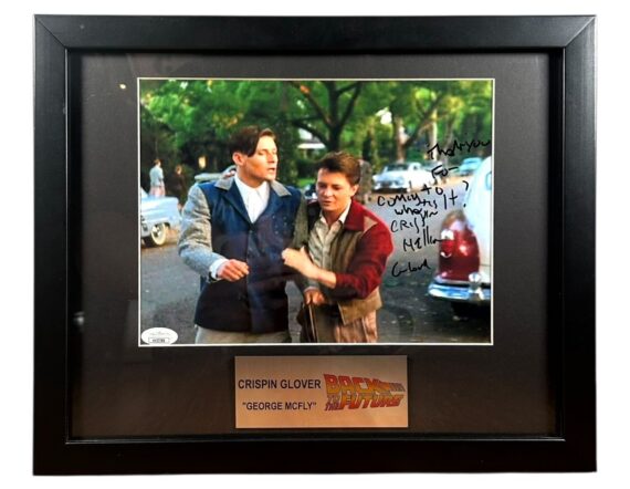 CUADRO CON FOTO Crispin Glover con inscripción (JSA)