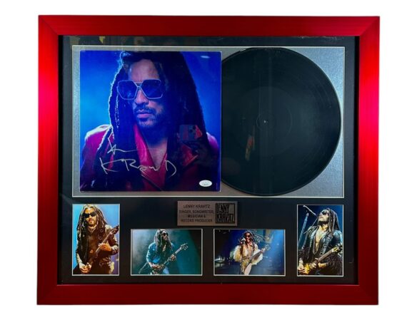 CUADRO CON ÁLBUM Lenny Kravitz "Blue Electric Light" ( JSA)
