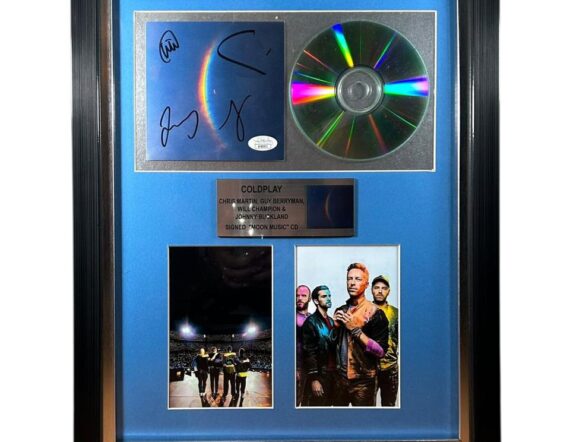 CUADRO CON CD Coldplay "Moon Music" Chris Martin, Guy Berryman, Will Champion & Johnny Buckland (JSA)