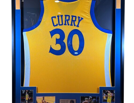 CUADRO CON JERSEY Stephen Curry Golden State Warriors (JSA)