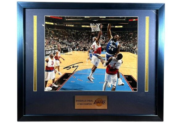 CUADRO CON FOTO Shaquille O'Neal Lakers (JSA)