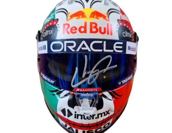 MINI CASCO Sergio Perez Mexico 2022 1:2  (Beckett)