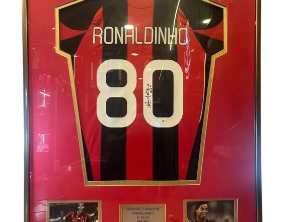 CUADRO CON JERSEY Ronaldinho Milan (BECKETT)