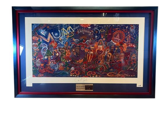 CUADRO CON POSTER Carlos Santana (JSA)