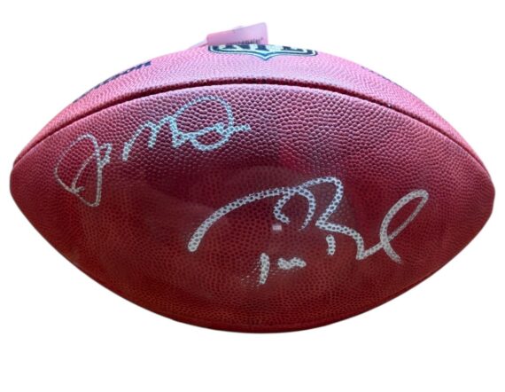BALÓN Joe Montana y Tom Brady (Beckett/Fanatics)