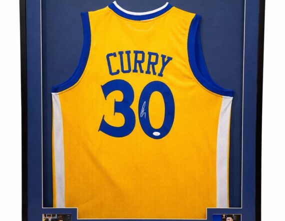 CUADRO CON JERSEY Stephen Curry Golden State Warriors (JSA)