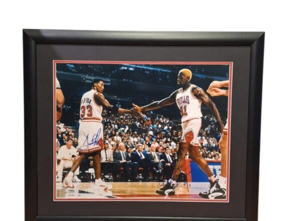 CUADRO CON FOTO Dennis Rodman & Scottie Pippen (Beckett)