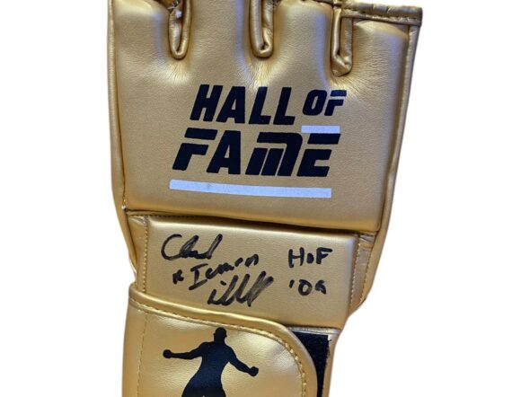 GUANTE Chuck "The Iceman" Liddell  Dorado inscribed "HOF '09" (PSA)