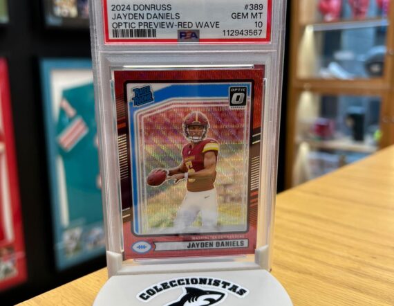 CARTA Jayden Daniels Optic Preview Red Wave 2024 Donruss #389 GEM MT 10
