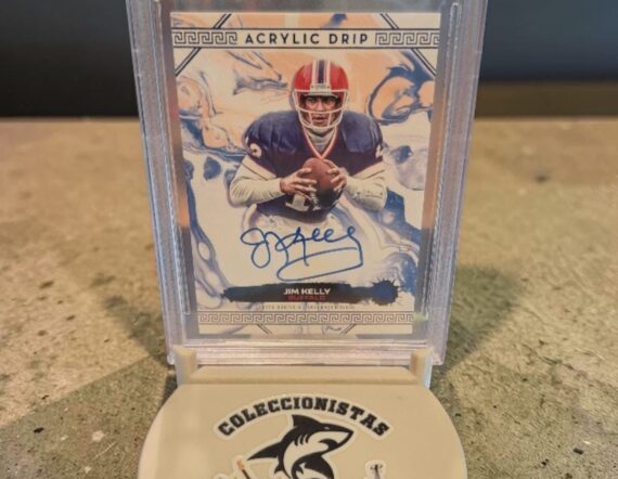 CARTA #Adjik Jim Kelly Cadium Orange Acrylic Drip Autographs 2023 TOPPS MOTIF NEAR MINT 7.5 Centering 10 Edges 9 Corners 7 Surface 9 (17949512)