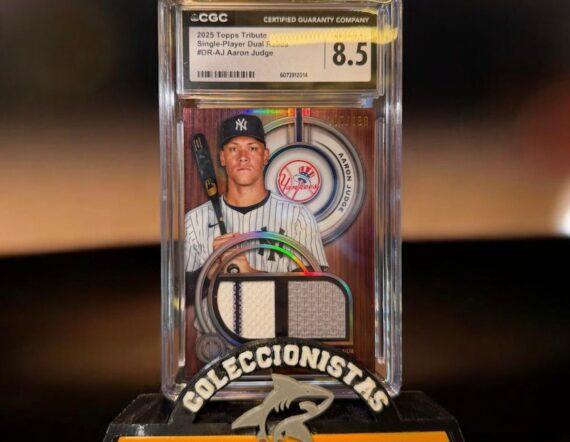CARTA Aaron Judge #DR-AJ 2025 Topps Tribute Single-Playerr Dual Relics NM/MINT+ 8.5 6073912014