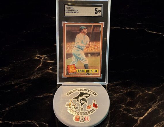 CARTA 1962 TOPPS BABE RUTH SPECIAL SGC EX 5 ~ BABE HITS 60 #139
