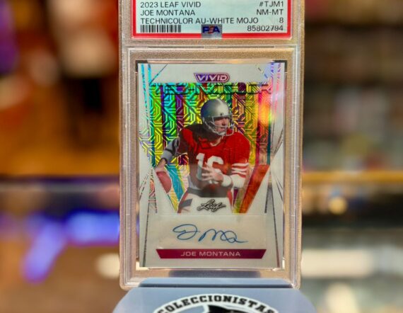 CARTA Joe Montana 2023 Leaf Vivid Technicolor Autograph Mojo White #TJM1 #4/6 (PSA 8)