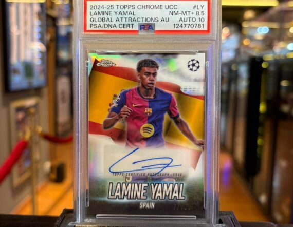 CARTA Lamine Yamal Global Attractions Au PSA/DNA Cert 2024-25 Topps Chrome UCC #LY NM-MT+ 8.5 AUTO 10 124770781