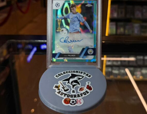 CARTA 2022-23 Topps Chrome UCC Cole Palmer Aqua Lava Refractor Auto Autograph PSA 9 SP