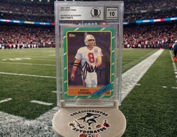 CARTA Steve Young Signed 1986 Topps #374 Rokie C (BGS | Autograph Graded BGS 10)