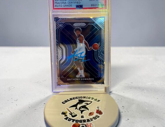 CARTA Anthony Edwards 2020-21 Panini Prizm Autograph Rookie Card #258 PSA/DNA 10 (Light Blue)