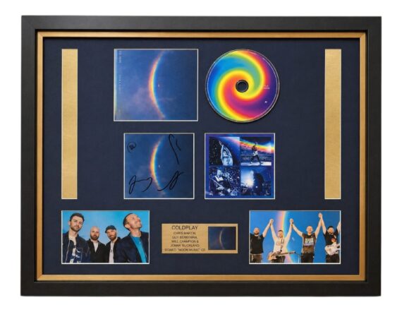 CUADRO CON INSERT Coldplay "Moon Music"  Chris Martin, Guy Berryman, Will Champion & Johnny Buckland (JSA)