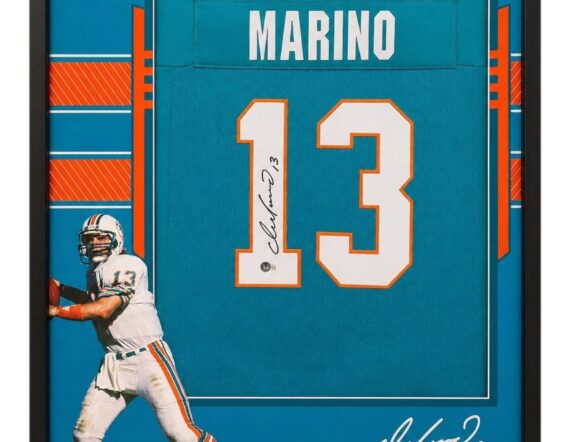 CUADRO CON JERSEY Dan Marino (Beckett) Enmarcado Especial Carta