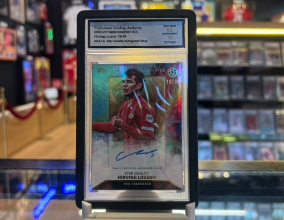CARTA Hirving Lozano 18/49 SQAL- HL Star Quality Autograph Bue 2023-24 Topps Inception UCC NMT-MINT 8.5 Autograp 10 (0073890)