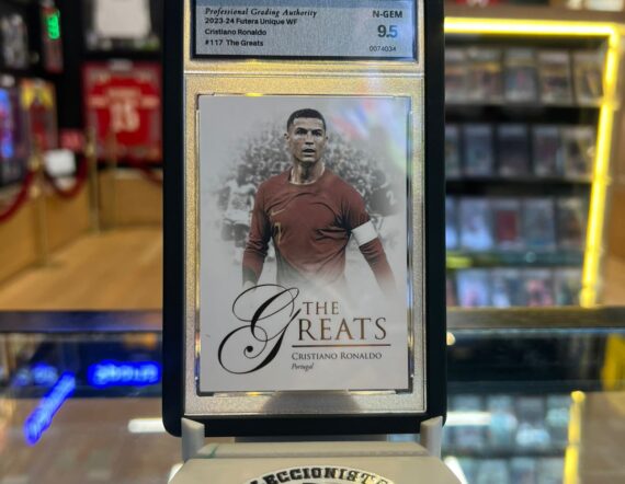 CARTA Cristiano Ronaldo #117 The Greats 2023-24 Futera Unique WF N-GEM 9.5 0074034