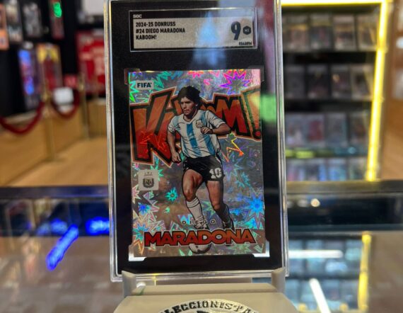 CARTA 2024-25 Panini Donruss Soccer Diego Maradona Kaboom FIFA Case Hit SSP #24 SGC: 9