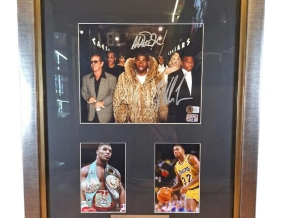 CUADRO CON FOTO Magic Johnson & Mike Tyson (Beckett & Fiterman)